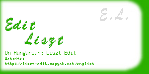 edit liszt business card